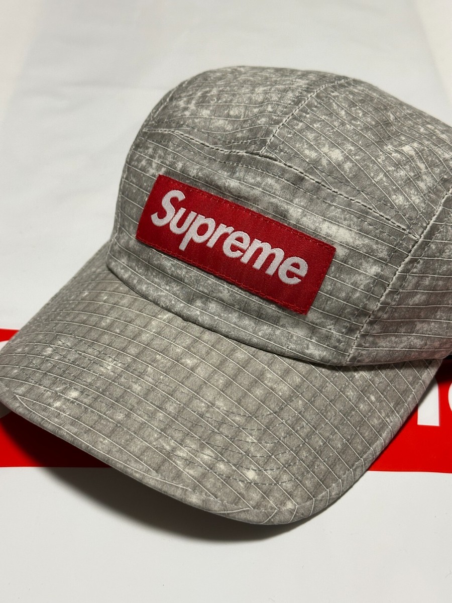 SUPREME DISTRESSED RIPSTOP CAMP CAP (STONE) FW23 RAMMELLZEE