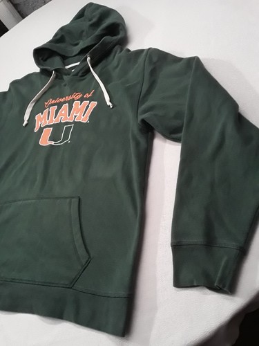 University of Miami Hurricanes Hoodie XLarge Green Pullover College League - Picture 3 of 13