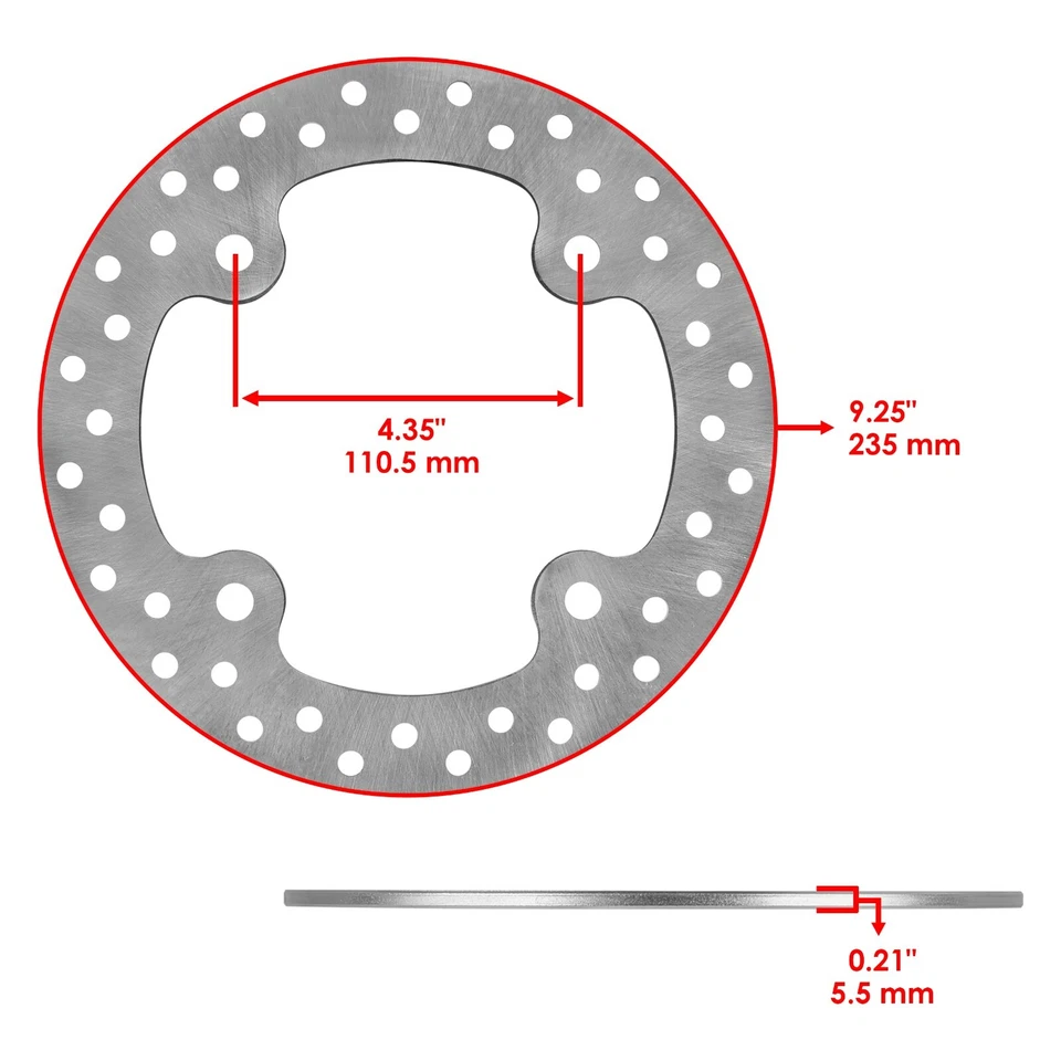 2 Front Brake Disc Rotor And Pads for Polaris RZR S 800 EFI 2009 2010 2011-2014 - Image 2 of 4