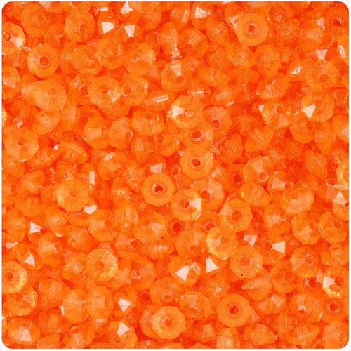 BeadTin Transparent 6mm Faceted Rondelle Plastic Craft Beads (1350pcs) - Picture 37 of 53