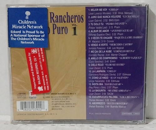 15 Exiots Rancheros de Oro Puro Vol 1 by Various (CD 608202039226) *NEW* - Picture 2 of 2