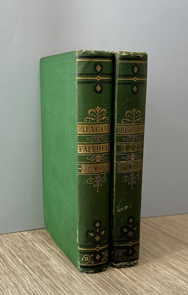 *Lot of 2* Jacob Faithful 1873 & Midshipman Easy 1876 by Capt. Marryat - Image 2 of 4
