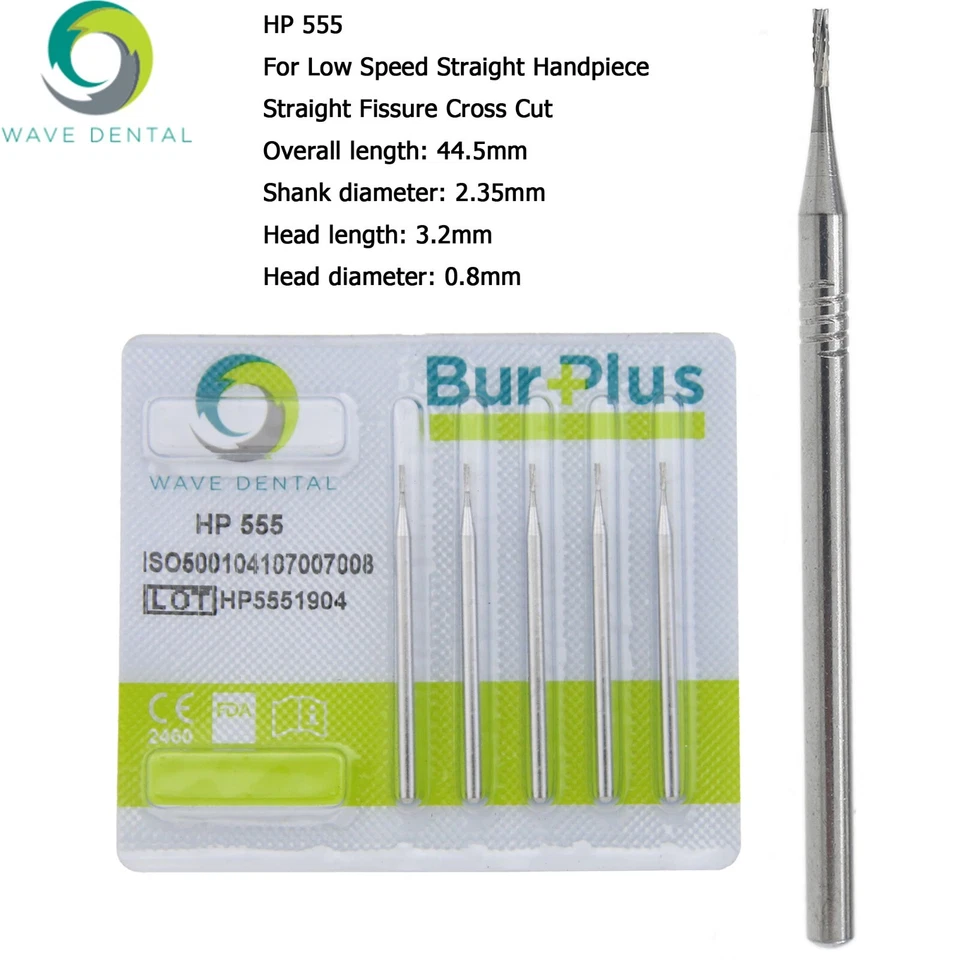 WAVE Dental Carbide Burs HP Surgical Burs Low Speed Straight Handpiece 557 703L - Image 2 of 4
