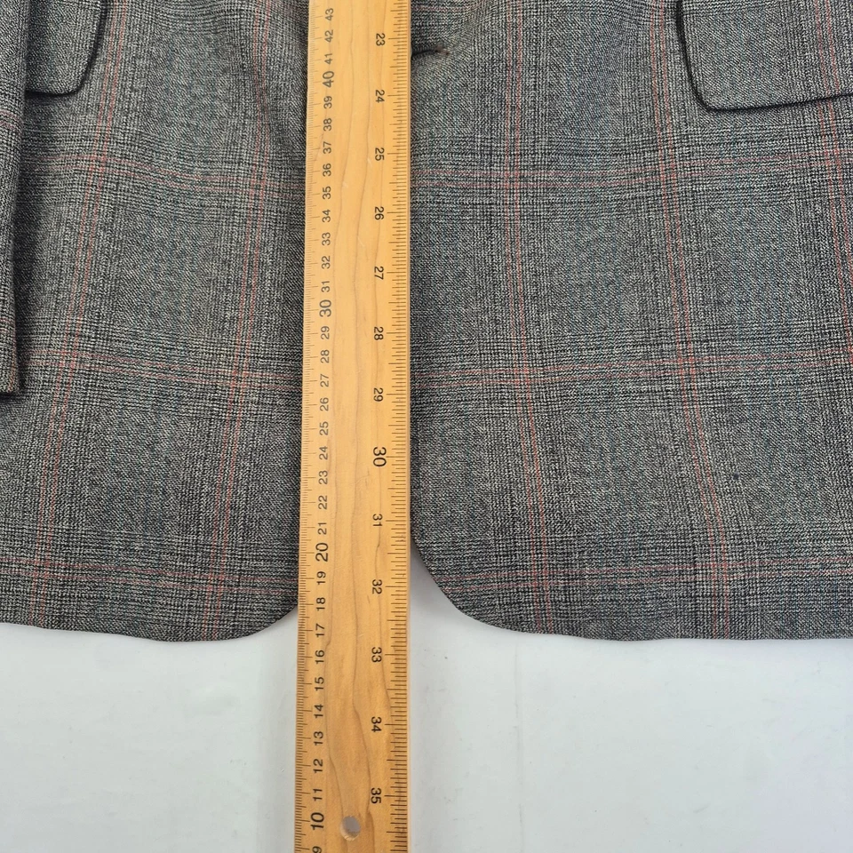 GIEVES & HAWKES Suit 42 Trousers W34 L31 Grey Men's Wool Check Two Piece Classic - Image 2 of 4