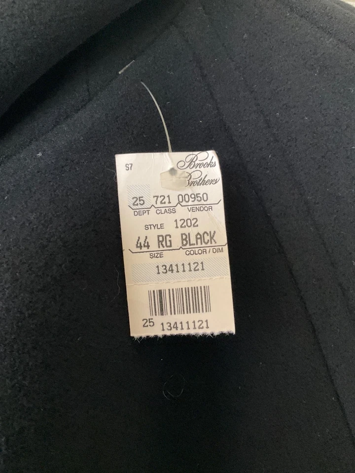 NEW Brooks Brothers Elliott Black Wool Raglan Sleeve Overcoat - 44R - Image 2 of 4