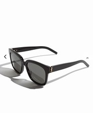 YSL Saint Laurent SL M40 003 Black Square Sunglasses Grey Lens 54mm New w/ Case