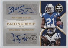 2018 Panini Limited Gold Spotlight 39/50 Daurice Fountain Nyheim Hines Auto s5j