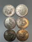 (5) 2011 & (1) 1992American Eagle 1 oz Fine Silver Dollar - US Mint Bullion Coin