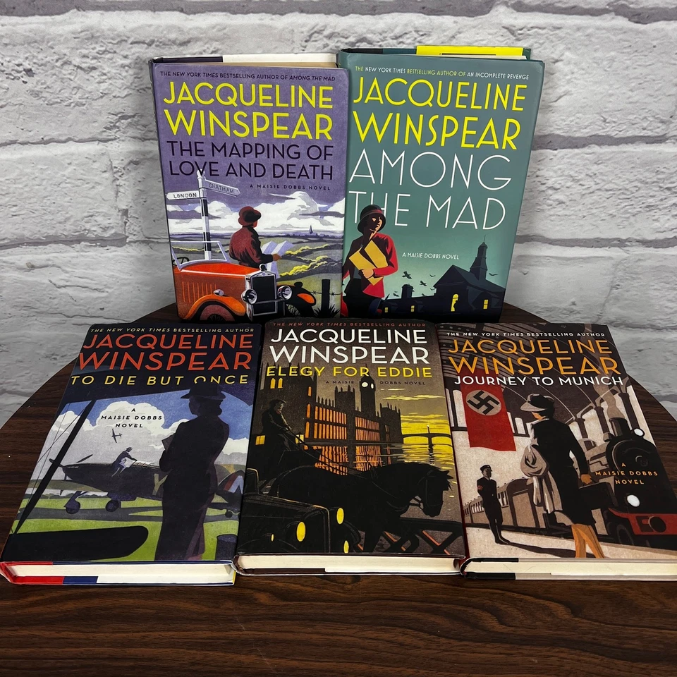 Jacqueline Winspear Lot 5 Maisie Dobbs Series 1st Edition HC DJ Mystery Book Lot Foto 2 de 4