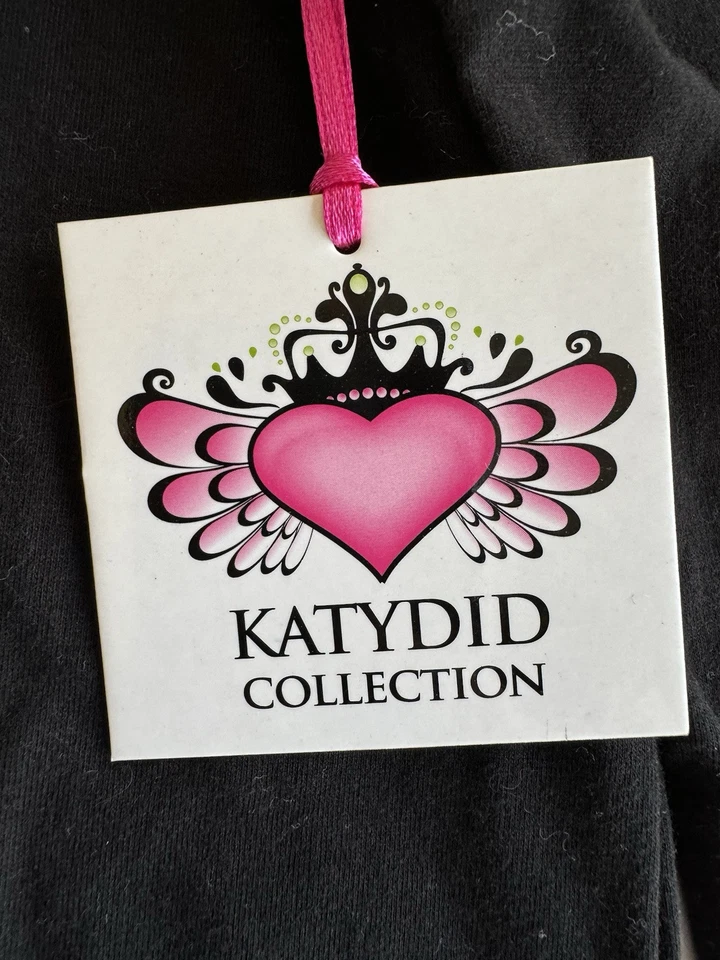 Camisa negra manga larga RHINESTONE Peace Sign Katydid Collection para mujer de motociclista Foto 2 de 4