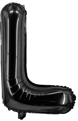 Large Black Letter L Balloon - 40 Inch Jumbo Mylar Foil for Celebrations - Image 1 of 2