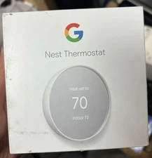 Google Nest Thermostat GA01334-US (2020 Model) Smart WiFi Snow – Sealed
