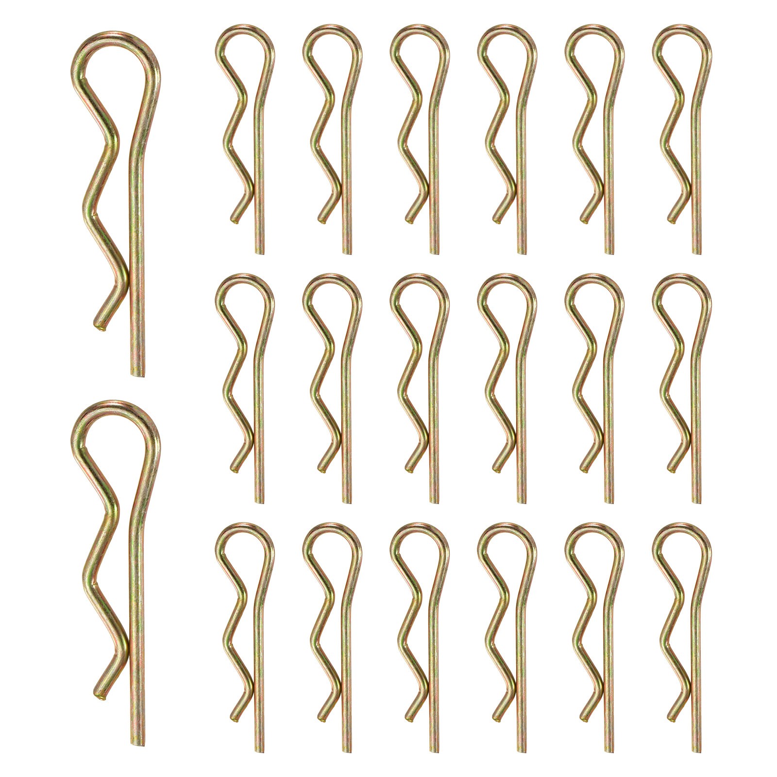 20 Pcs Hitch Pin Clip, 4mm x 85mm Colored Zinc Spring Steel Retaining R Clip Pin