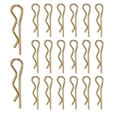 20 Pcs Hitch Pin Clip, 4mm x 85mm Colored Zinc Spring Steel Retaining R Clip Pin