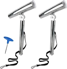 2 Pack Outrigger Stylish Boat Fishing Rod Holder Stainless Steel Adjustable