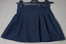 CHAPS Size 10 Navy Skort Uniform Skirt Buttons Bottoms Shorts School Girls