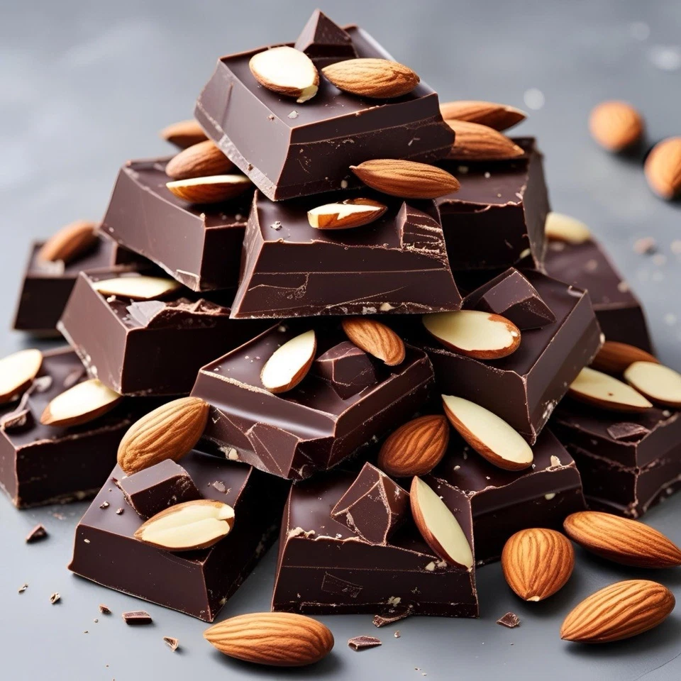 2X TRADER JOE'S Pound Plus CHOCOLATE with Almonds (2 HUGE PACKS) Exp 12/26 - Image 2 of 3