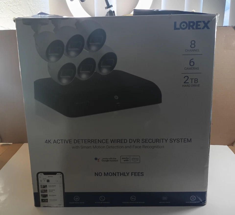 ¡NUEVO! / Sistema DVR Lorex 4K Ultra 8 canales con 6 cámaras de seguridad bala C883DA 4K Foto 3 de 4