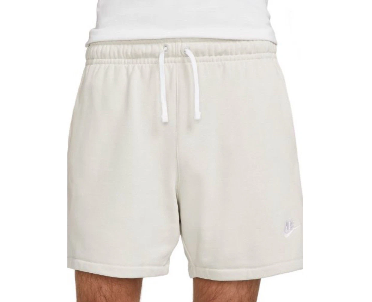 Nike Club Flow Logo Fleece Beige Shorts Men Size XXL DX0731-072