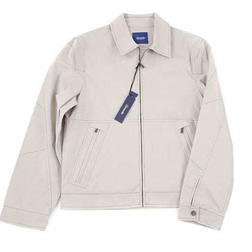 Drumohr Stone Beige Casual Cotton Bomber Jacket M (Eu 48) NWT - product listing photo
