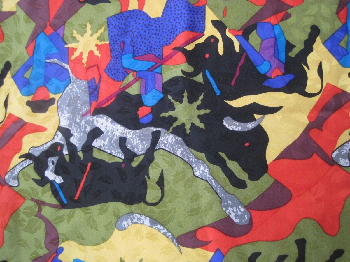 Silk Bullfighting Scarf 42" Square View 3