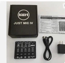 Maker Hart Just MIC 4 Web Casting / 4-Channel Mike Mixer / 48V Phantom Power 