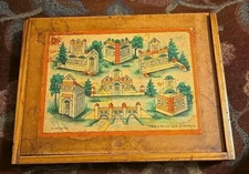 Vtg US Zone Germany 3D Wood Box For Architecture Building Blocks 1930s BOX ONLY