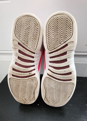 Size 7Y- Air Jordan 12 Retro GS White/Arctic Punch-Hyper