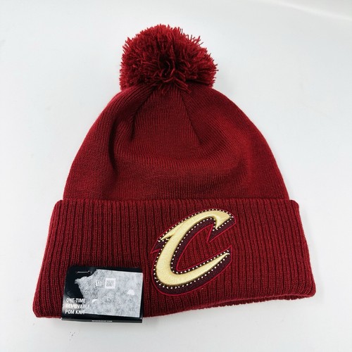 NWT New Era Cleveland Cavaliers Removable Pom Beanie Hat Winter Cap Knit Cavs - Picture 3 of 5