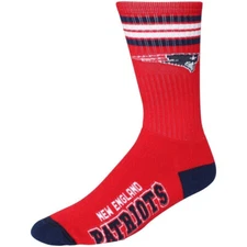 NEW! Red New England Patriots NFL Men's Medium Crew socks Fits 5-10 Jones Brady