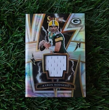 2021 Panini Select Aaron Rodgers Sparks Jersey Patch Silver Prizm #99 JS3 Packer