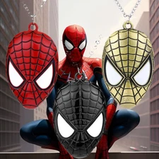 Spider-Man Face Large Necklace Marvel Superhero Comics Jewelry Pendant