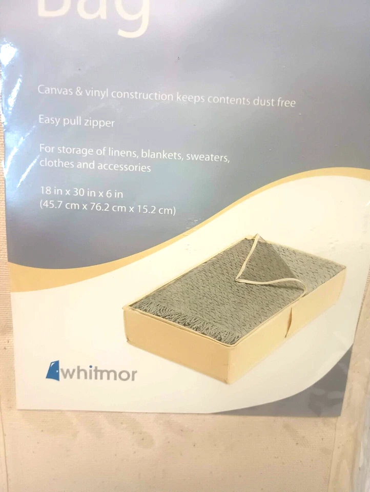 New Nos Lot Of 2 Whitmor Vtg Canvas & Meshbags - A Suit Bag And An Underbed Bag - Image 3 of 4