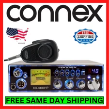 Connex CX-3400HP 10 Meter Amateur Mobile Radio, 40 Channels, AM/FM, Multi-Color