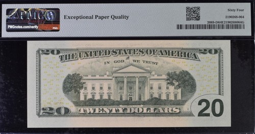 2004 $20 Federal Reserve Note PMG 64EPQ birthday low serial number 0000570 - Picture 3 of 3