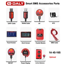 DALY Smart BMS Accessories BT Module/RS485/UART/LCD Display/Act Balance Lot
