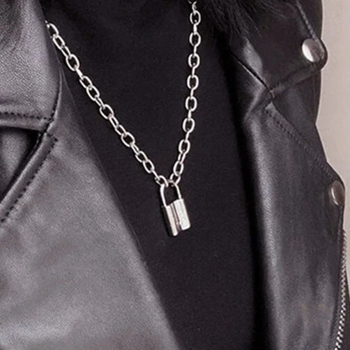Mens padlock hotsell necklace