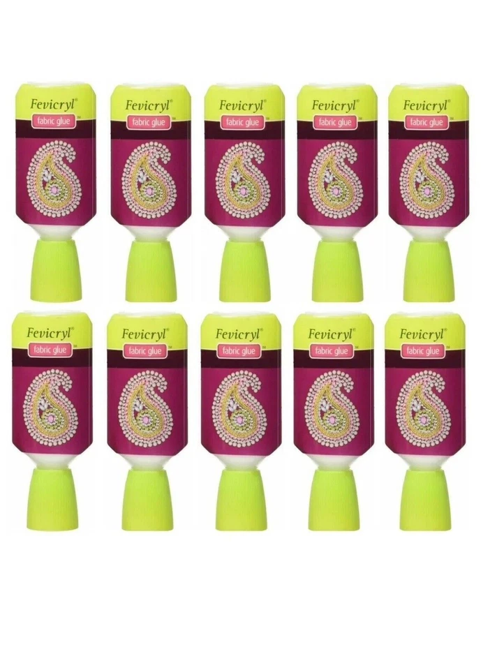 10 pezzi colla per tessuto fevicrilico senza punti 80 g colla trasparente... - Immagine 3 di 3