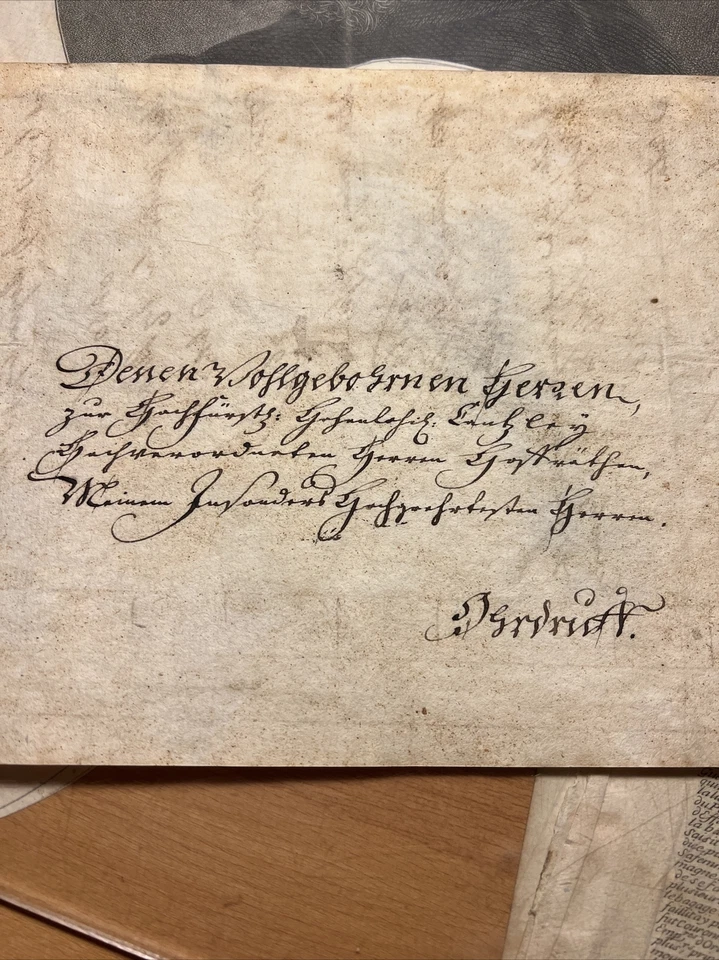 Manuscrito antiguo original escritura a mano papel acanalado marca de agua letra Foto 2 de 4