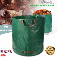 Collapsible Portable Garden Waste Bag Plastic Heavy Duty Lawn Leaf Bag 72 Gal US