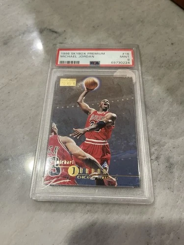 Michael Jordan 1996 Skybox Premium Basketball Card #16 Graded PSA 9