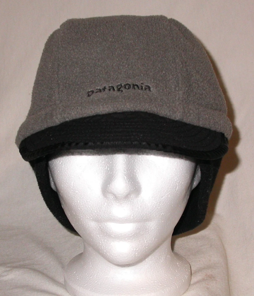 De colección Gorra Patagonia Para Hombre Grande Negra y Gris Synchilla Polar Pico de Pato Orejera Foto 2 de 4