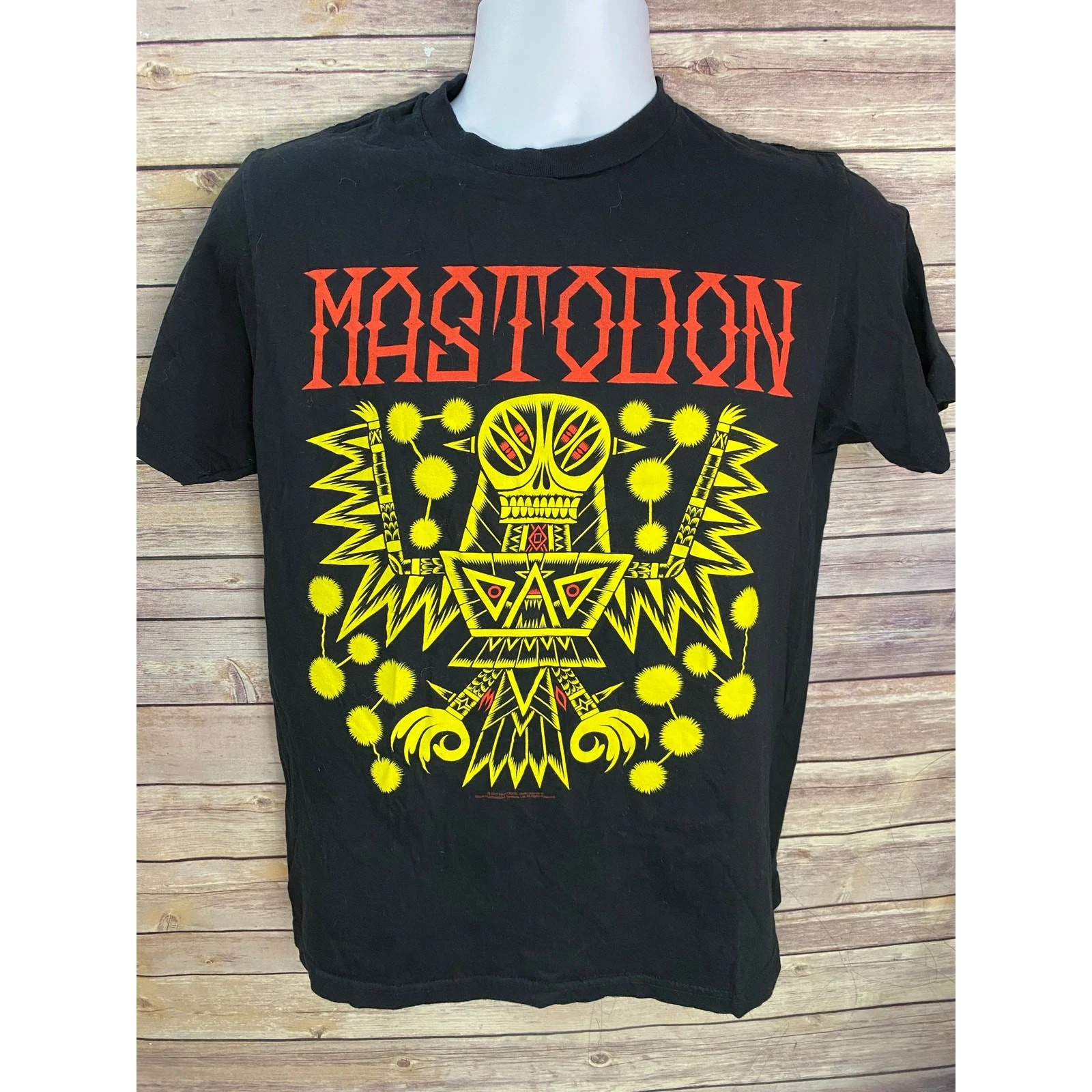 Mastodon Band T-Shirt – Black Cotton, Men’s Medium