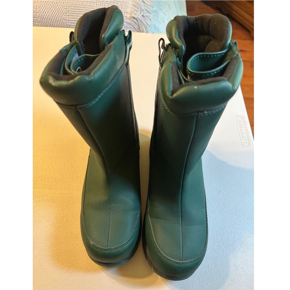 Botas de nieve Lands End para niños verdes de invierno impermeables aisladas para niños talla 5 Foto 2 de 4
