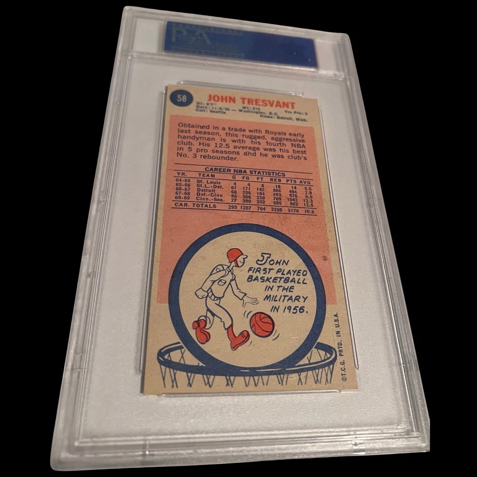 1969 Topps - John Tresvant #58 (RC) PSA 8 NM-MT (ST) - Image 2 of 2