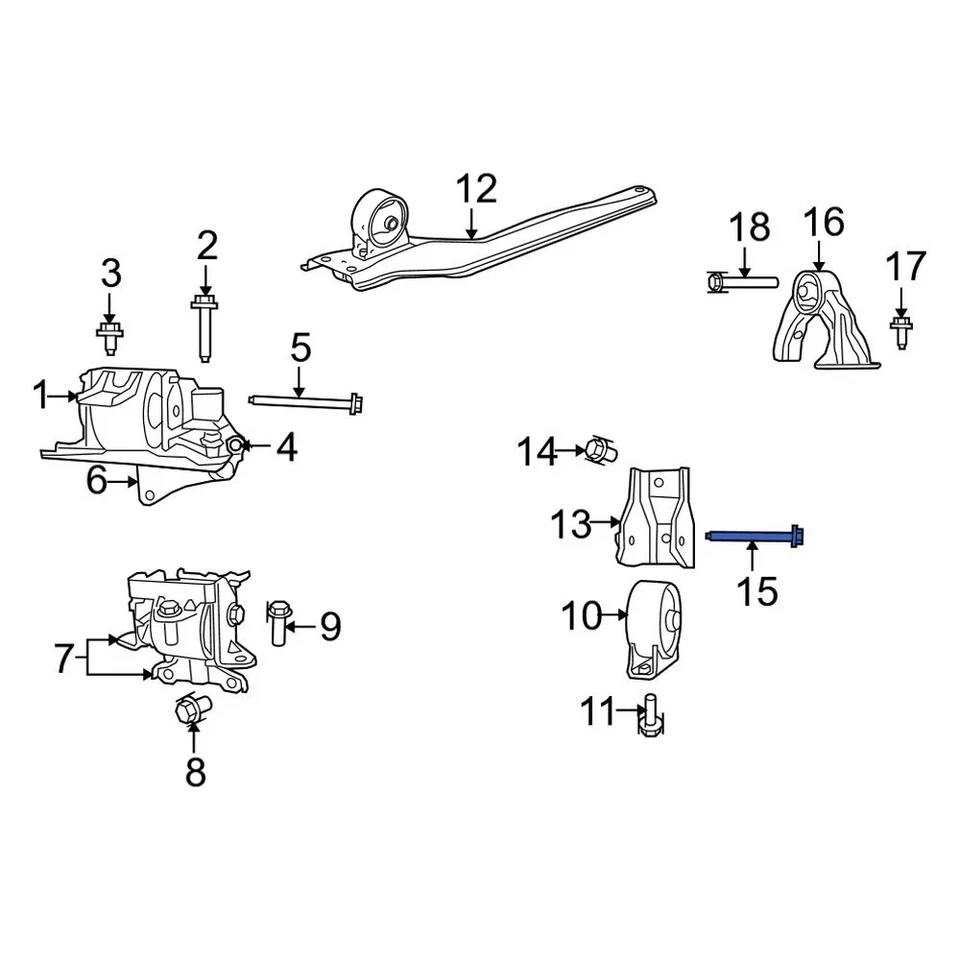 For Dodge Journey 2009-2019 Dodge 6104426AA Lower Engine Mount Bolt Foto 4 de 4