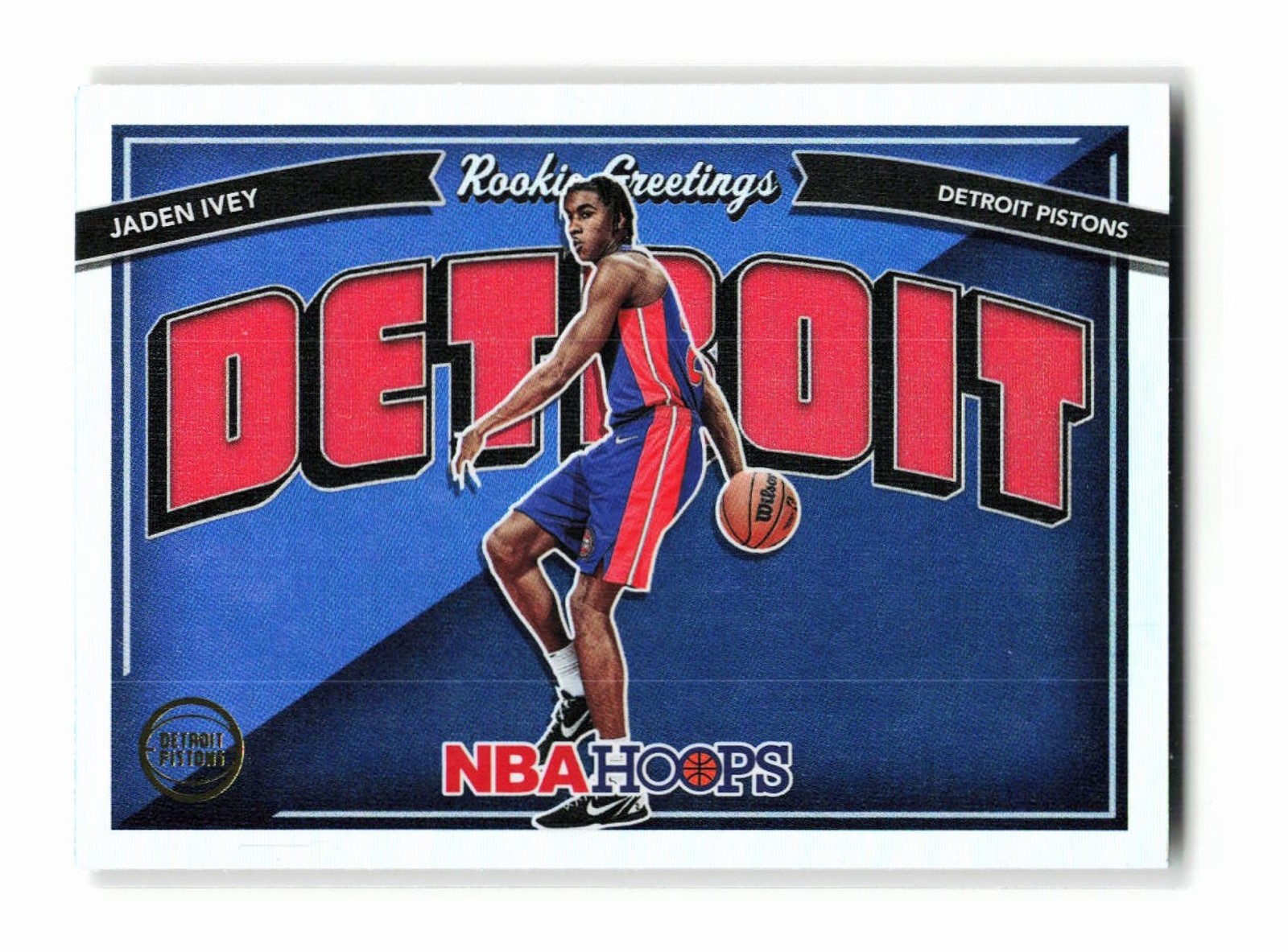 2022 Panini Hoops Jaden Ivey Rookie Greetings Holo #5 RC Pistons