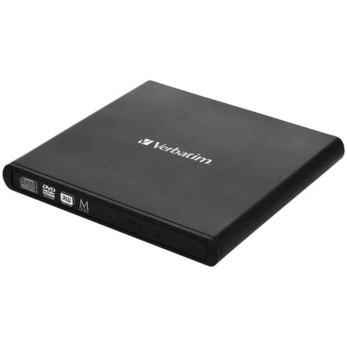 VERBATIM® External Slimline CD/DVD Writer, USB-A/USB-C