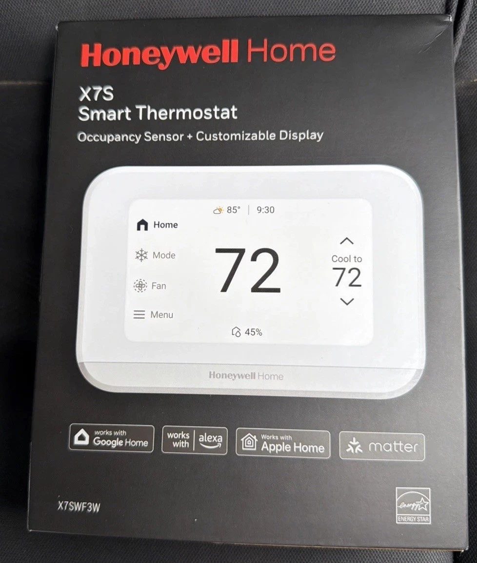 X7S Smart Programmable Wi-Fi Thermostat with Humidity Monitoring & Control, 4...
