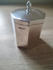 1914 Sheffield Antique Sterling Silver Tea Caddy Walker & Hall 925 solid 163g